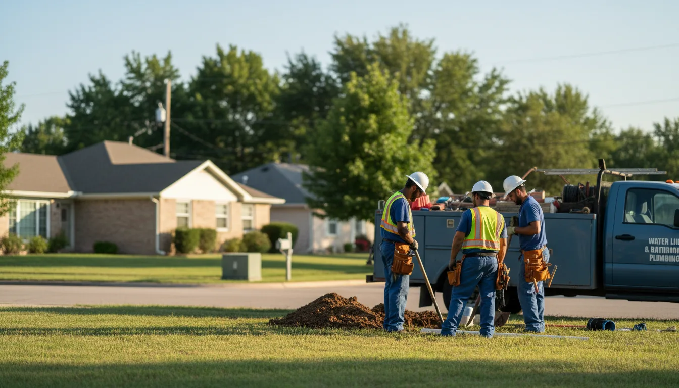 Residential water line and bathroom plumbing service in Ansonia, OH